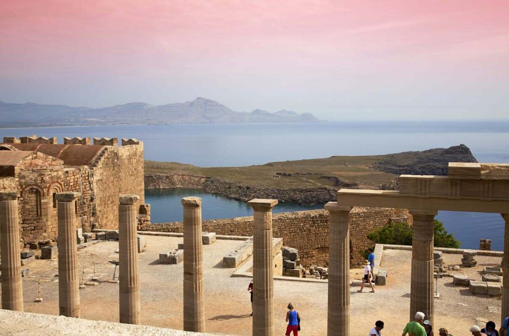 Lindos Acropolis and whitewashed village, Rhodes