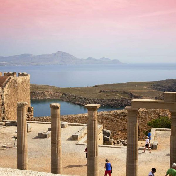Lindos Acropolis and whitewashed village, Rhodes